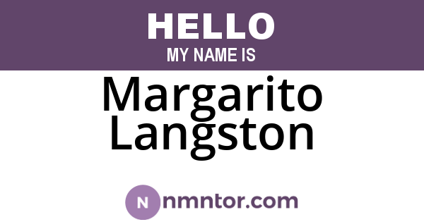 Margarito Langston