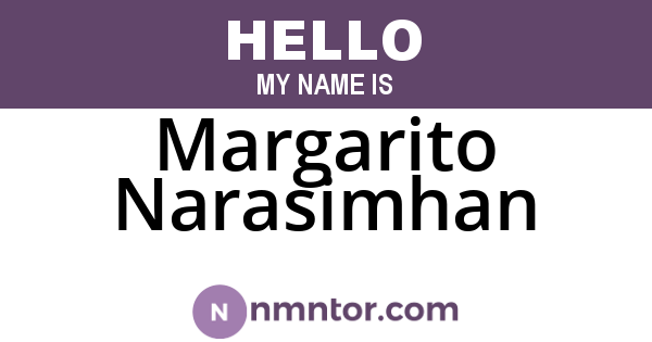 Margarito Narasimhan