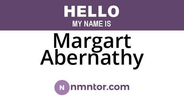 Margart Abernathy