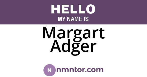 Margart Adger