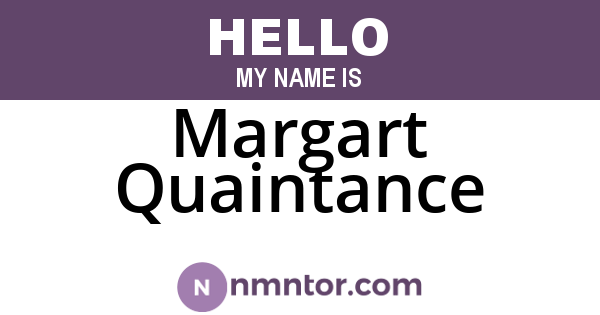 Margart Quaintance
