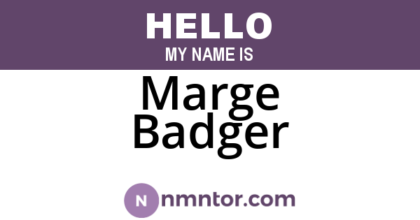 Marge Badger