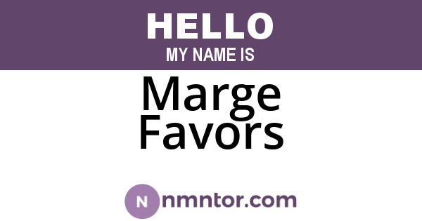Marge Favors