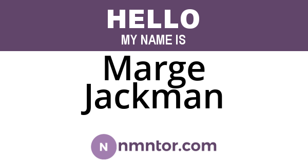 Marge Jackman