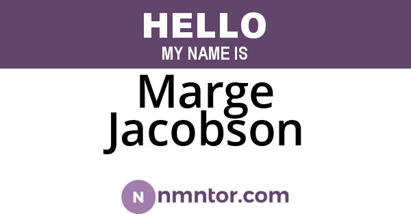 Marge Jacobson