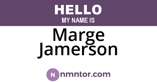 Marge Jamerson