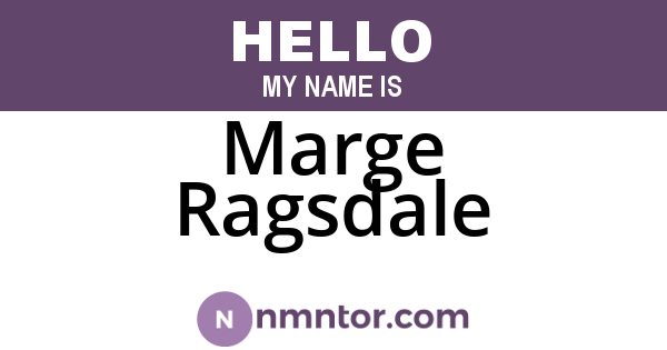Marge Ragsdale