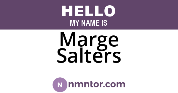 Marge Salters