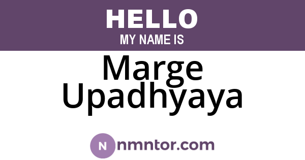 Marge Upadhyaya