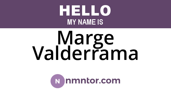 Marge Valderrama