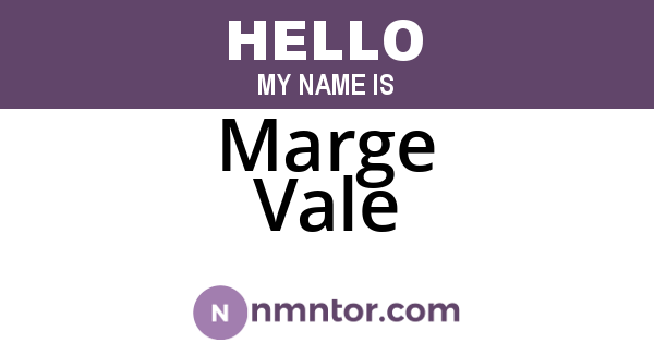 Marge Vale