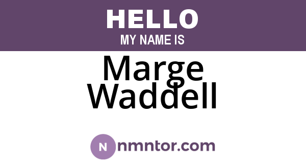 Marge Waddell
