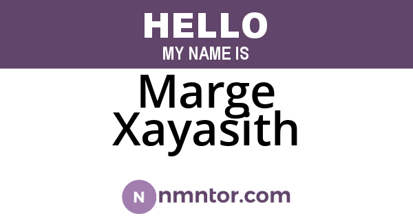 Marge Xayasith