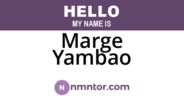 Marge Yambao