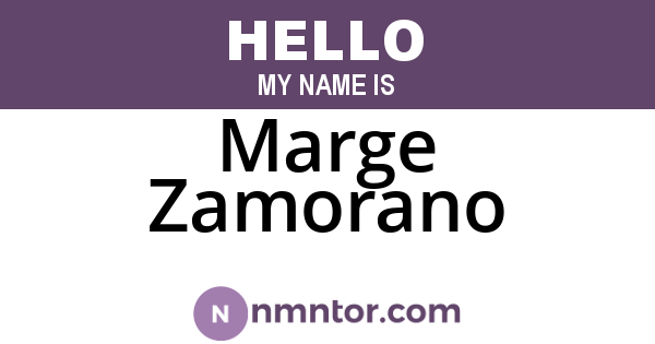 Marge Zamorano