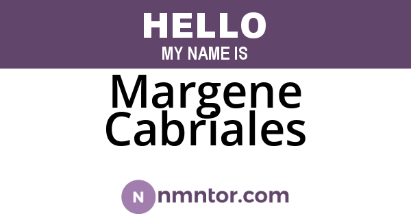 Margene Cabriales