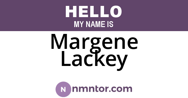 Margene Lackey