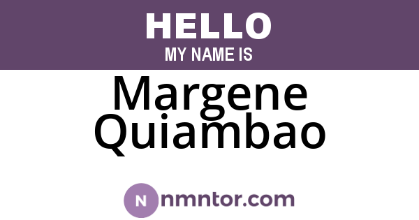 Margene Quiambao