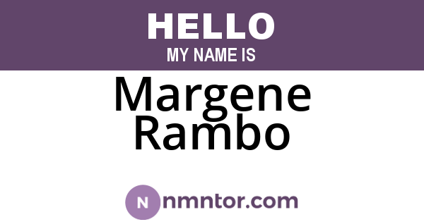 Margene Rambo