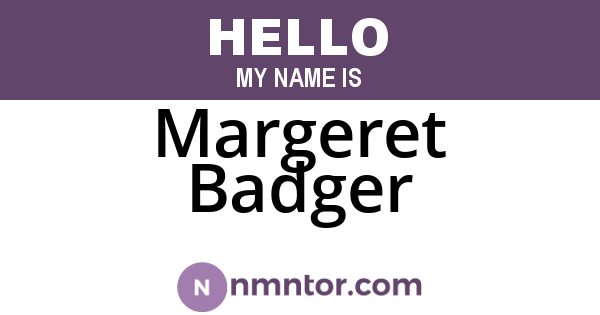 Margeret Badger