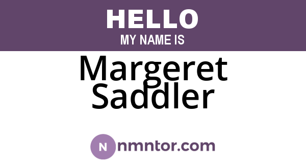 Margeret Saddler