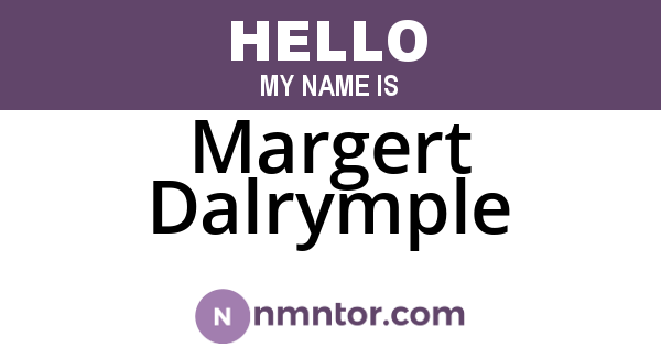 Margert Dalrymple