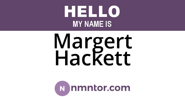 Margert Hackett