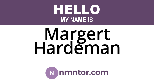 Margert Hardeman