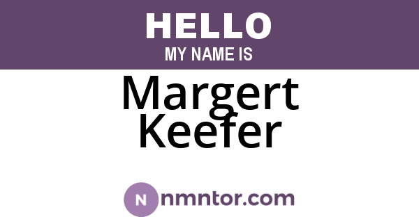 Margert Keefer