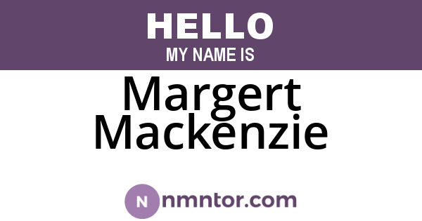 Margert Mackenzie