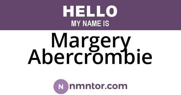 Margery Abercrombie