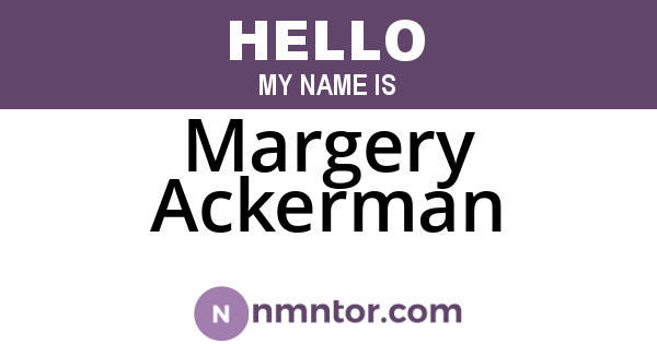 Margery Ackerman