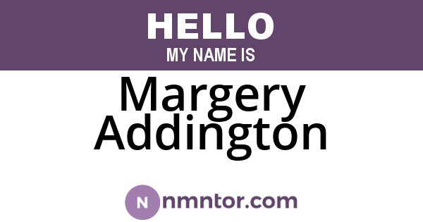 Margery Addington