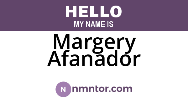 Margery Afanador