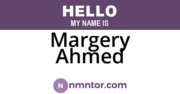 Margery Ahmed
