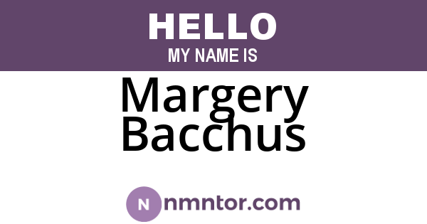 Margery Bacchus