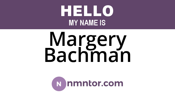 Margery Bachman