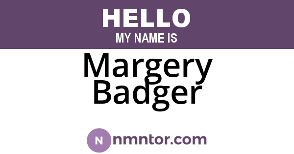 Margery Badger