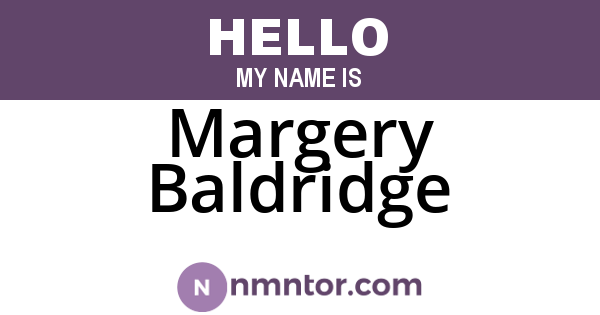 Margery Baldridge