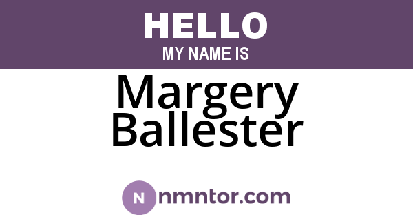 Margery Ballester