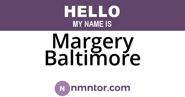 Margery Baltimore