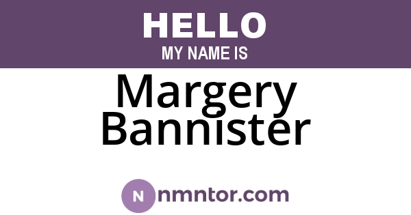 Margery Bannister