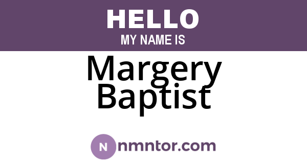 Margery Baptist