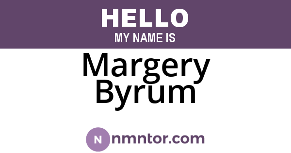 Margery Byrum