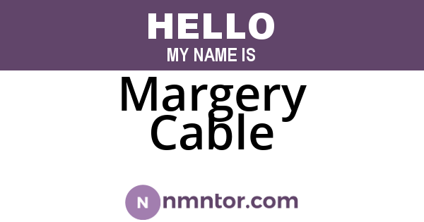 Margery Cable