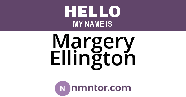 Margery Ellington
