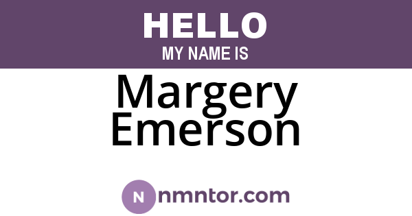 Margery Emerson