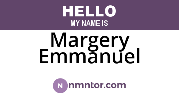 Margery Emmanuel