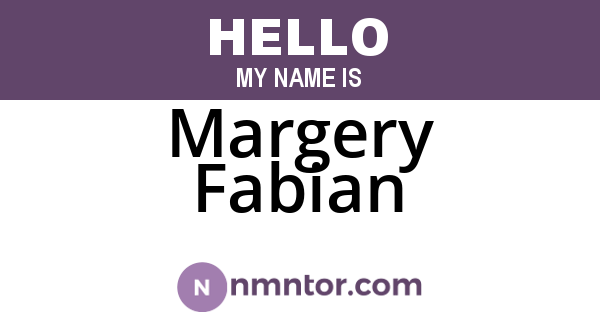 Margery Fabian