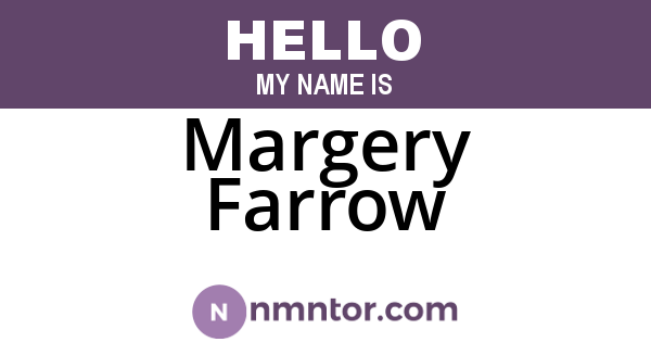 Margery Farrow